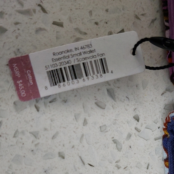 Vera Bradley Two Essential Small Wallets PawPaw Flower & Scavela Fan NWT - Picture 8 of 8